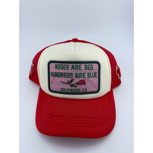 HOMME+FEMME POETRY TRUCKER HAT RED/WHITE - Picture 3 of 3